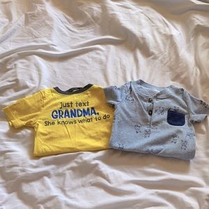 Two pack baby boy onsies- size 18M